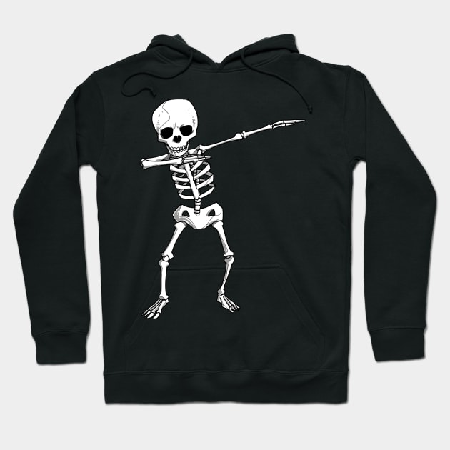 Halloween Pirate Dabbing Skeleton Gift Dab graphic Hoodie by theodoros20